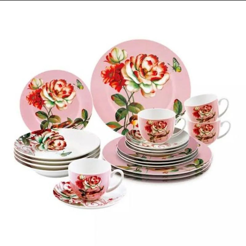 Jual Dinner Set Keramik Pcs Tipe Full Blossom Peony Nakami Per Set Shopee Indonesia