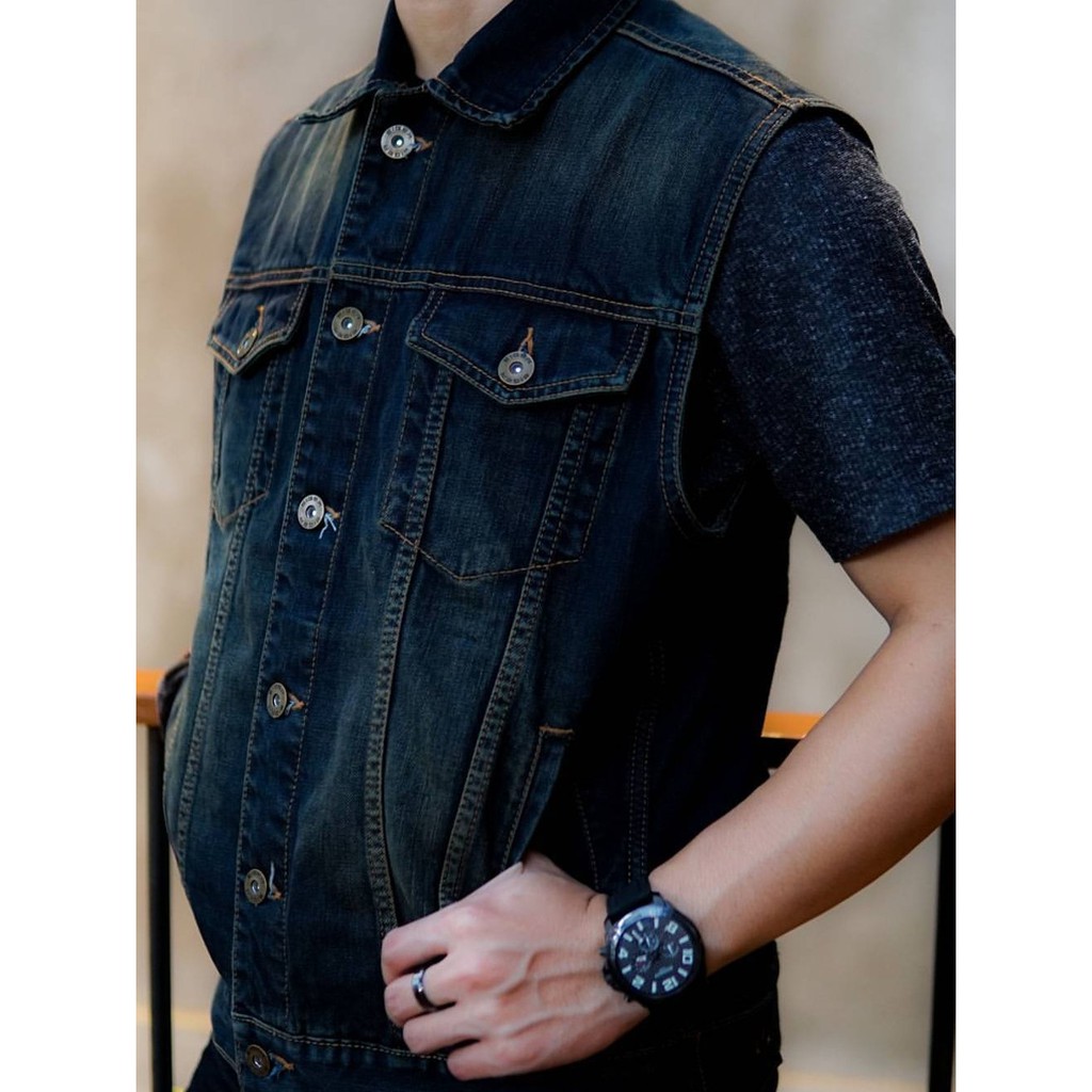Jual Rompi Denim Eige r original 910003228 Riding Vest | Shopee Indonesia