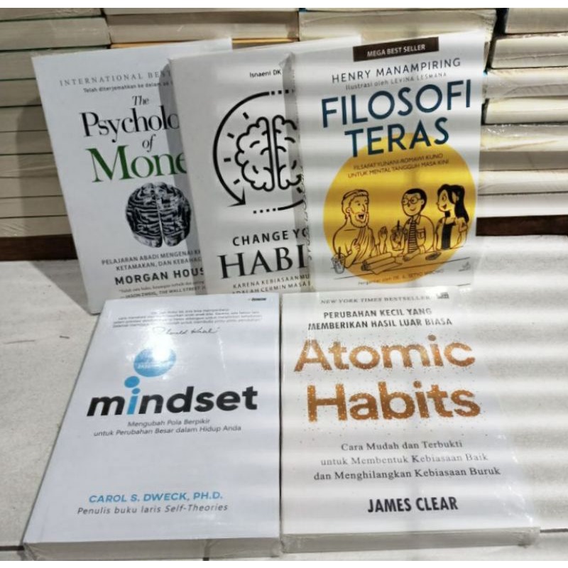 Jual Paket 5 Buku Mindset Atomic Habit The Psychology Of Money