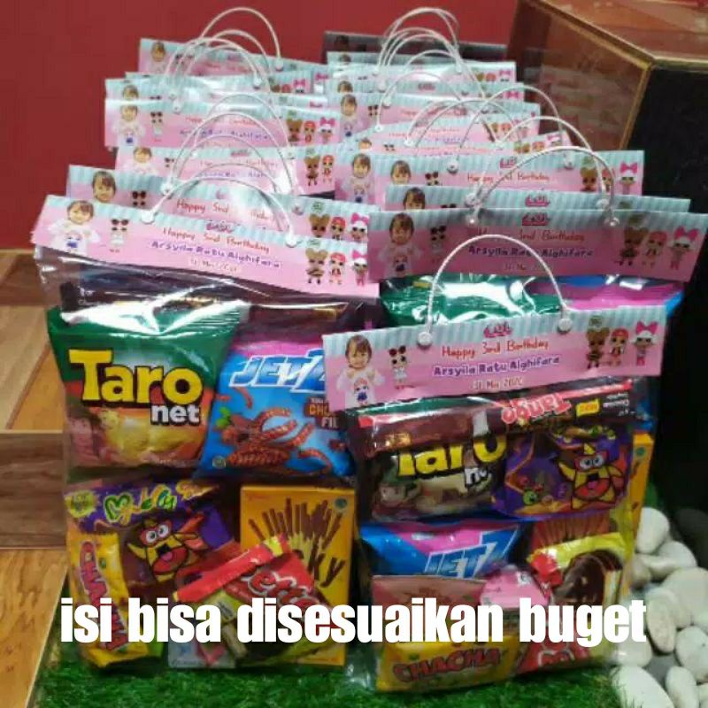 Jual Bingkisan Ultah Plastik Ultah Bungkus Bingkisan Custom Ultah Isi