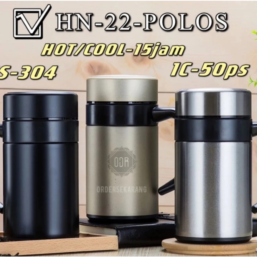 Jual Mug Gelas Cangkir Termos Thermos Heenoor Stainless Steel Tahan Panas Custom Grafir Laser