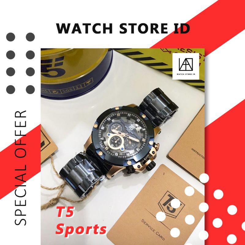 Jual JAM TANGAN T5 SPORTS ORIGINAL LENGKAP DENGAN BOX Shopee Indonesia