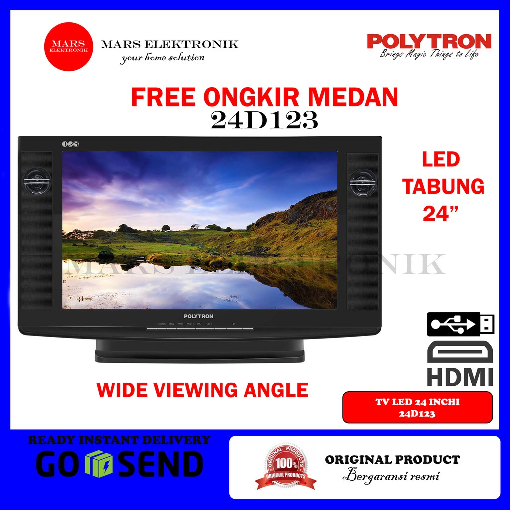 Jual TV POLYTRON LED MODEL TABUNG 24D123/ 24 INCHI / 24 D 123 / TV LED