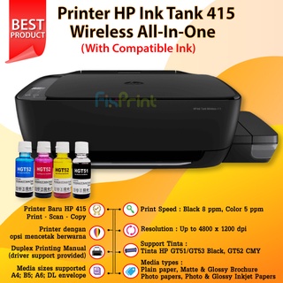 Jual Printer Ink Tank HP 415 WiFi All Print Scan Copy Wireless