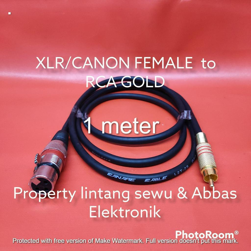 Jual KABEL JEK RCA GOLD TO XLR CANON FEMALE 1 METER | Shopee Indonesia