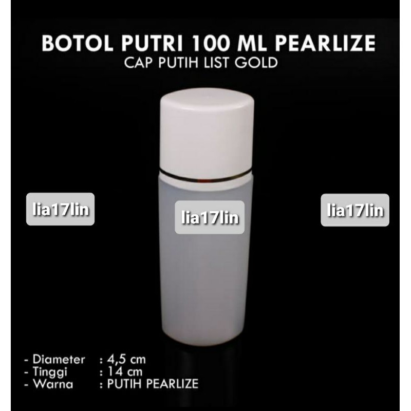 Jual Botol Putri 100ML Tutup Putih List Gold | Shopee Indonesia