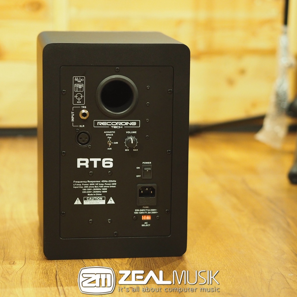 Jual Recording Tech RT6 - Speaker Flat Studio Monitor RT 6 Zeal Musik ...