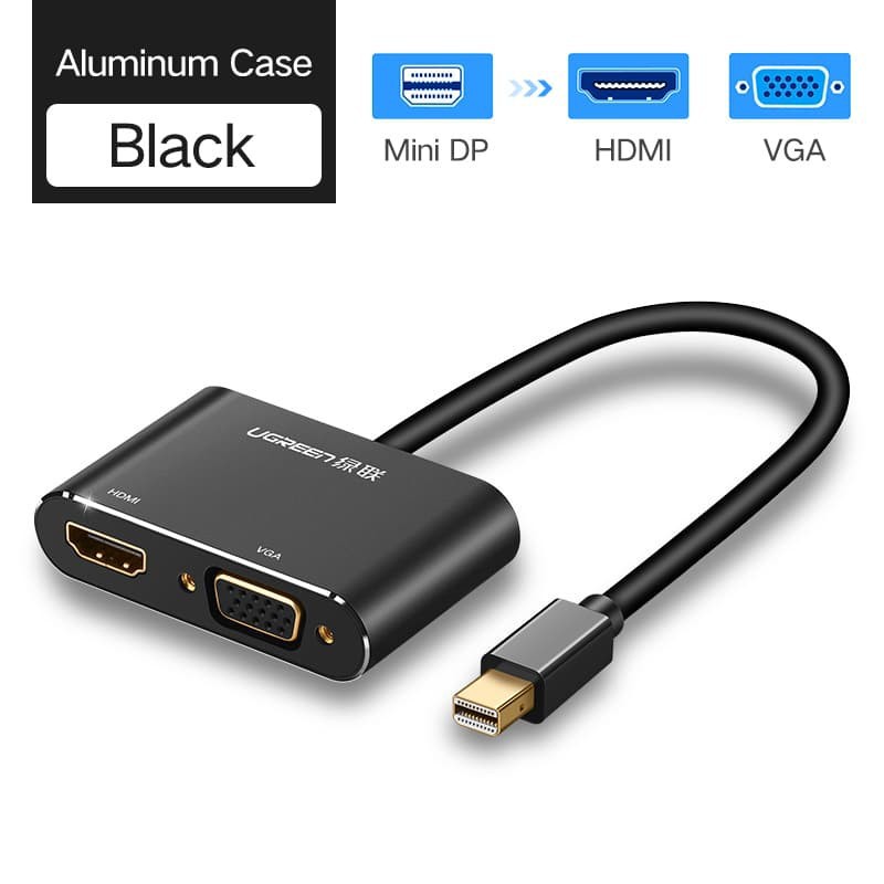 Jual Ugreen Thunderbolt Mini Display Port to HDMI VGA 4K HD | Shopee ...