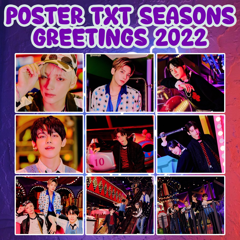 Jual Poster TXT SEASONS GREETINGS 2022 Poster Kpop A4 A5