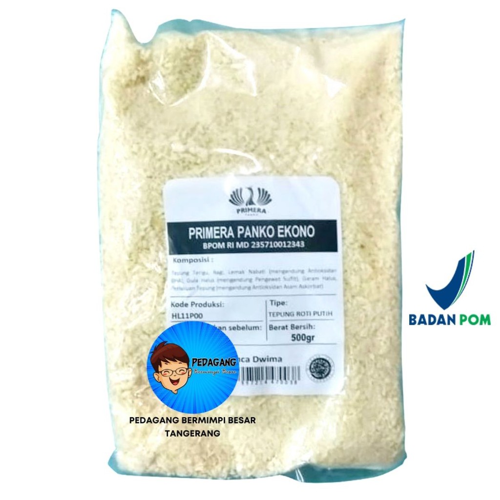 Jual Tepung Panko Premium 500gr Primera Panko Ekono 500 Gr Roti Panir Putih Bread Crums 