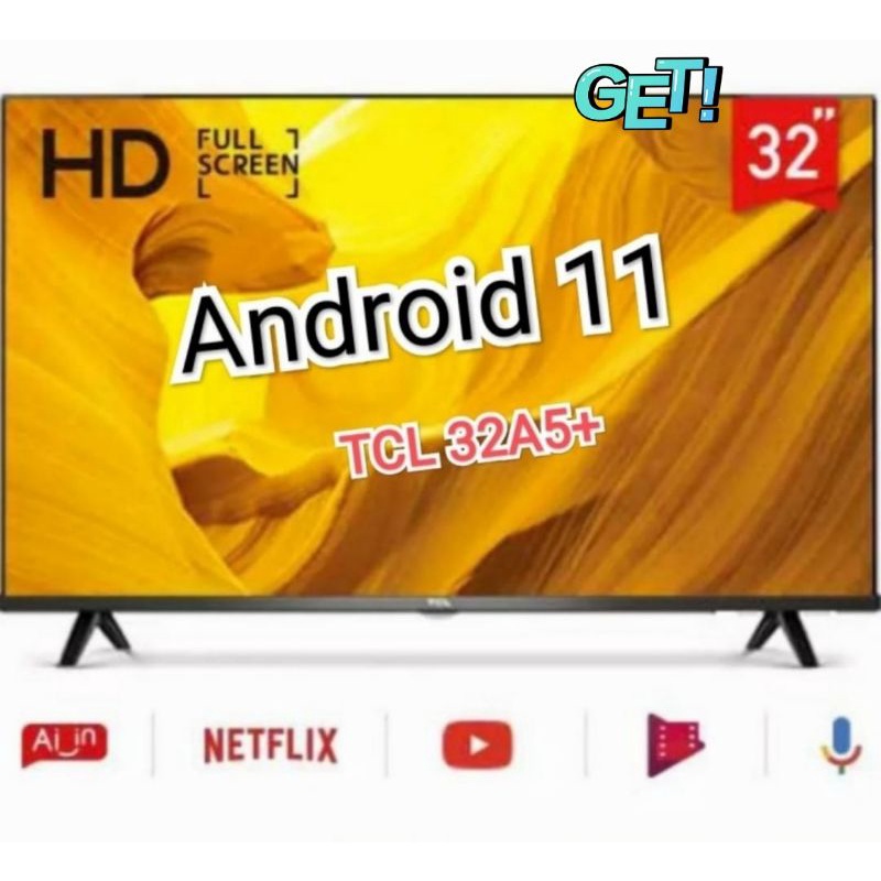 Jual TCL LED TV 32 inchi Android Smart TV 32A5+ | Shopee Indonesia