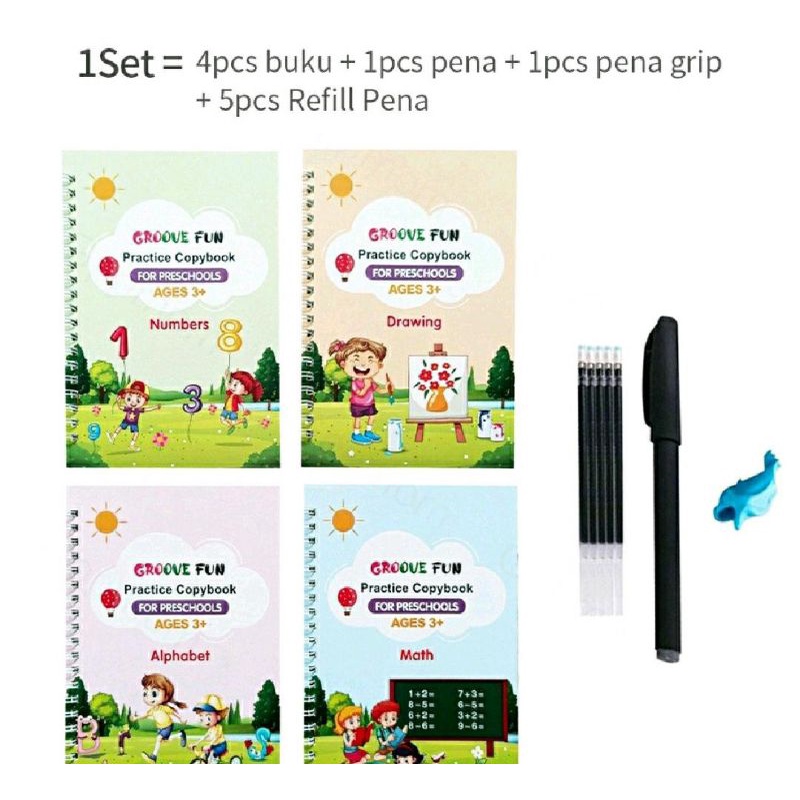 Jual Magic Book Set Buku Belajar Menulis Paud Tk Buku Ajaib Shopee Indonesia