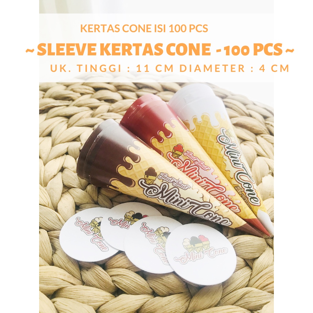 Jual Paket Mini Conepelanggan es krim kerucut kertas lenganjual