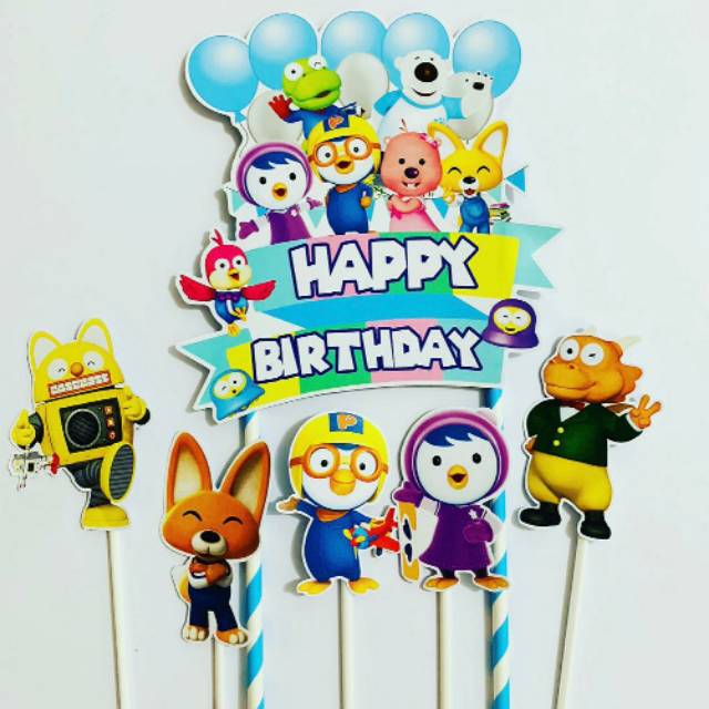 Jual Pororo Blue Topper Cake Birthday Hiasan Kue Ulang Tahun Shopee Indonesia 4181