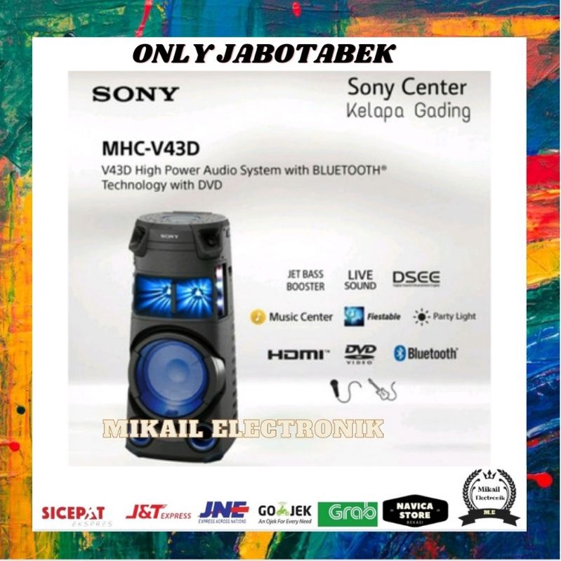 Jual Sony Mhc V D High Power Audio System With Bluetooth Technology Mhc V D Shopee Indonesia