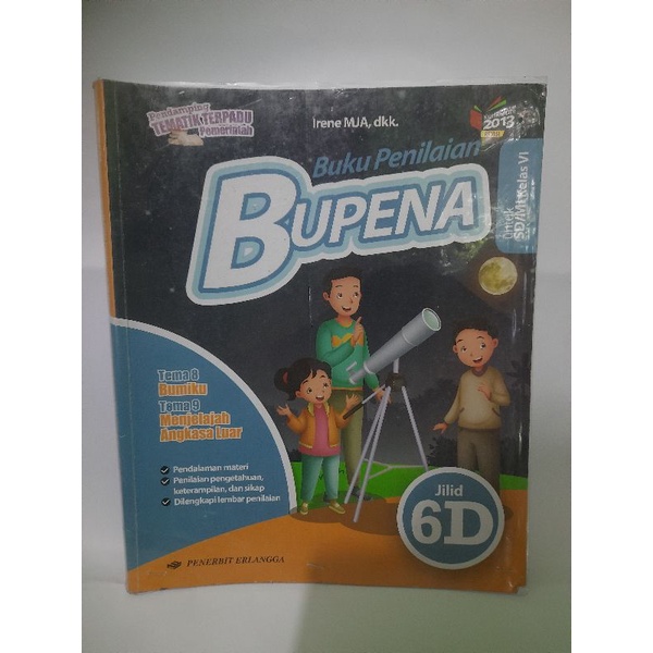 Jual Buku Penilaian Bupena untuk SD kelas 6 jilid 6D kurikulum 2013 ...