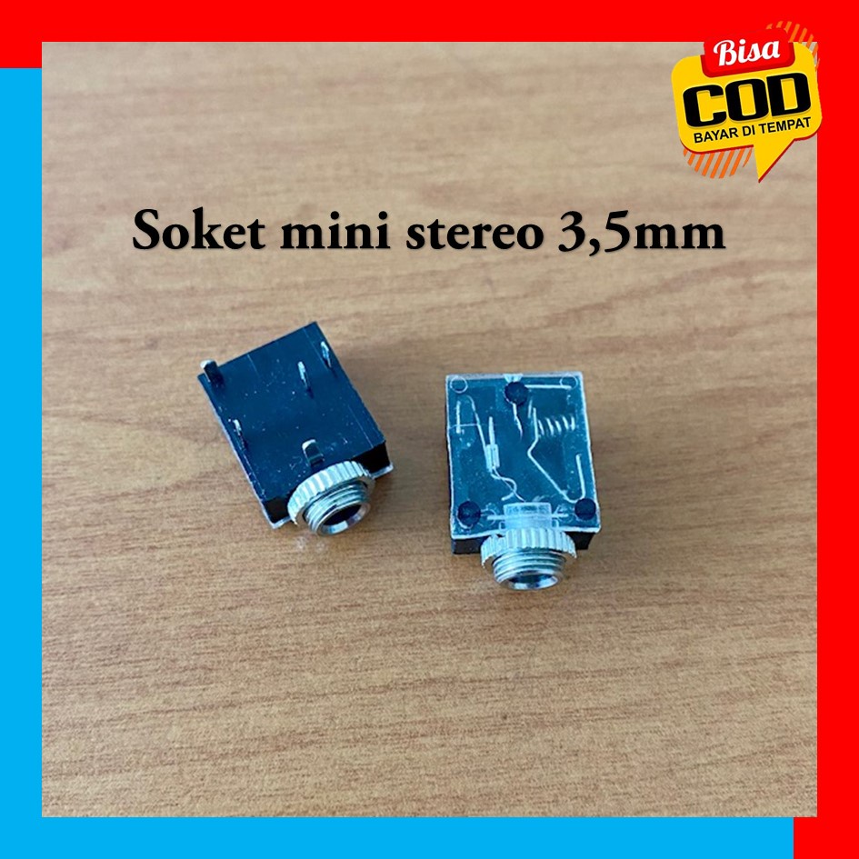 Jual Socket Mini Stereo 3.5mm female Soket Audio Stereo Soket Aux 3,5mm ...