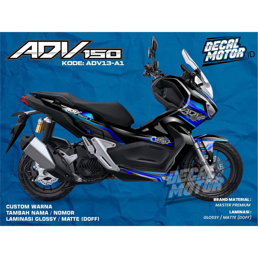 Jual Stiker Decal Honda Adv 150 Striping Fullbody Warna Biru Desain ...
