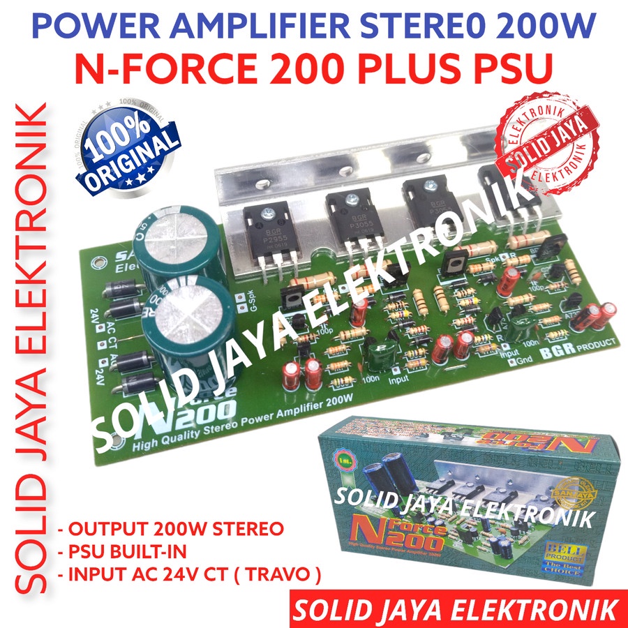 Jual KIT POWER STEREO 200W NFORCE N FORCE N200 PLUS PSU SANJAYA BELL ...