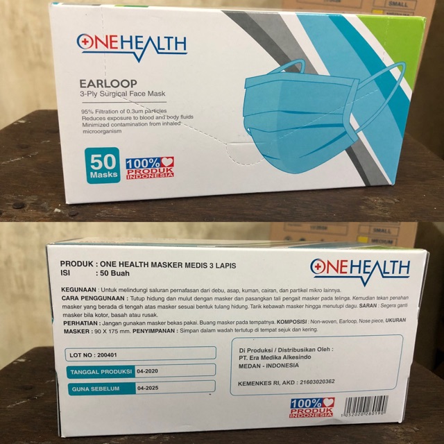 Jual One health masker isi 50pcs 3ply (sudah ada kemenkes) | Shopee ...