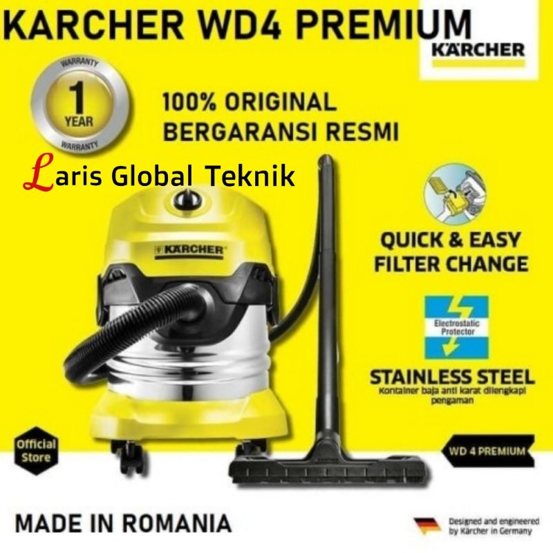 Jual KARCHER WD4 PREMIUM Vacuum Cleaner Wet and Dry 20 Liter Karcher WD