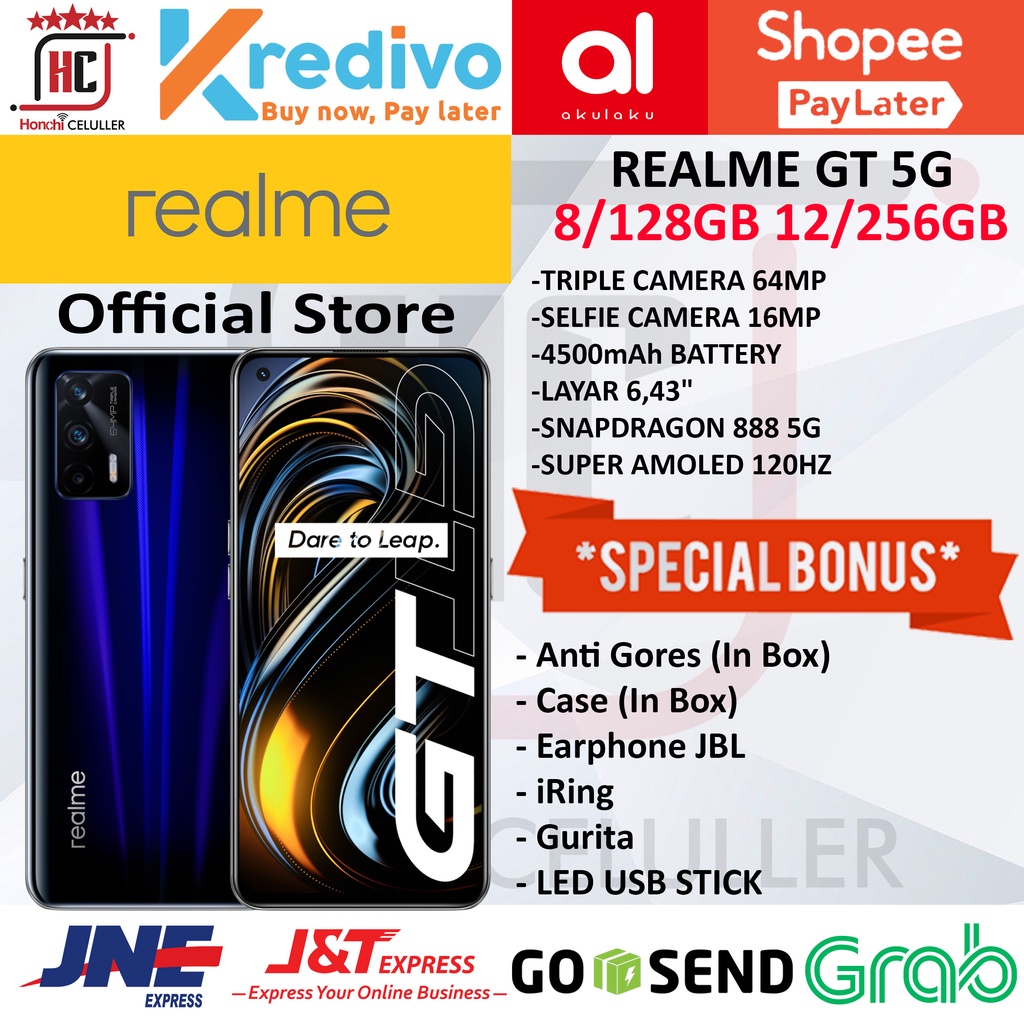 Realme GT 5G Android 11 Cell Phones 16MP Front Camera NFC, 48% OFF