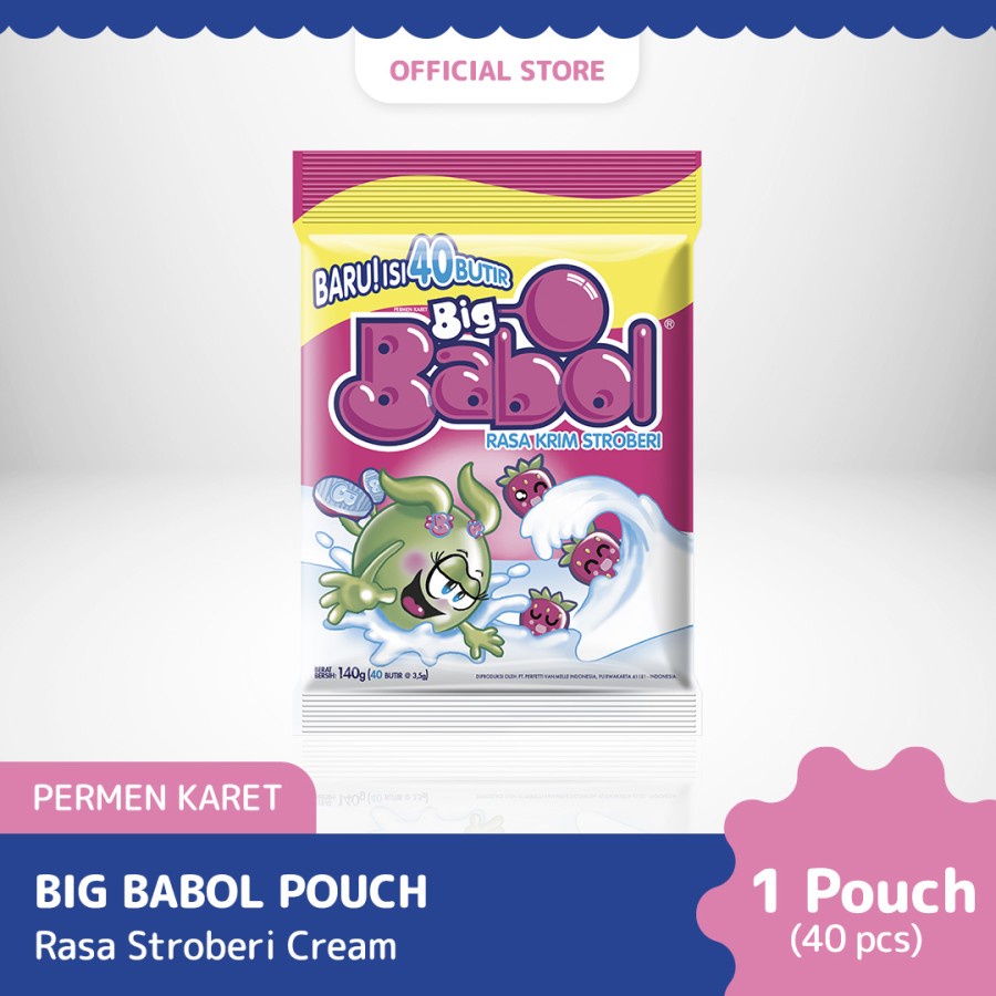Jual Big Babol Strawberry Cream Pouch | Shopee Indonesia