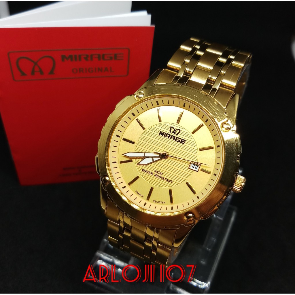 Jual Jam Tangan Mirage Pria Ma 8604 Brp M Gold Original Shopee Indonesia