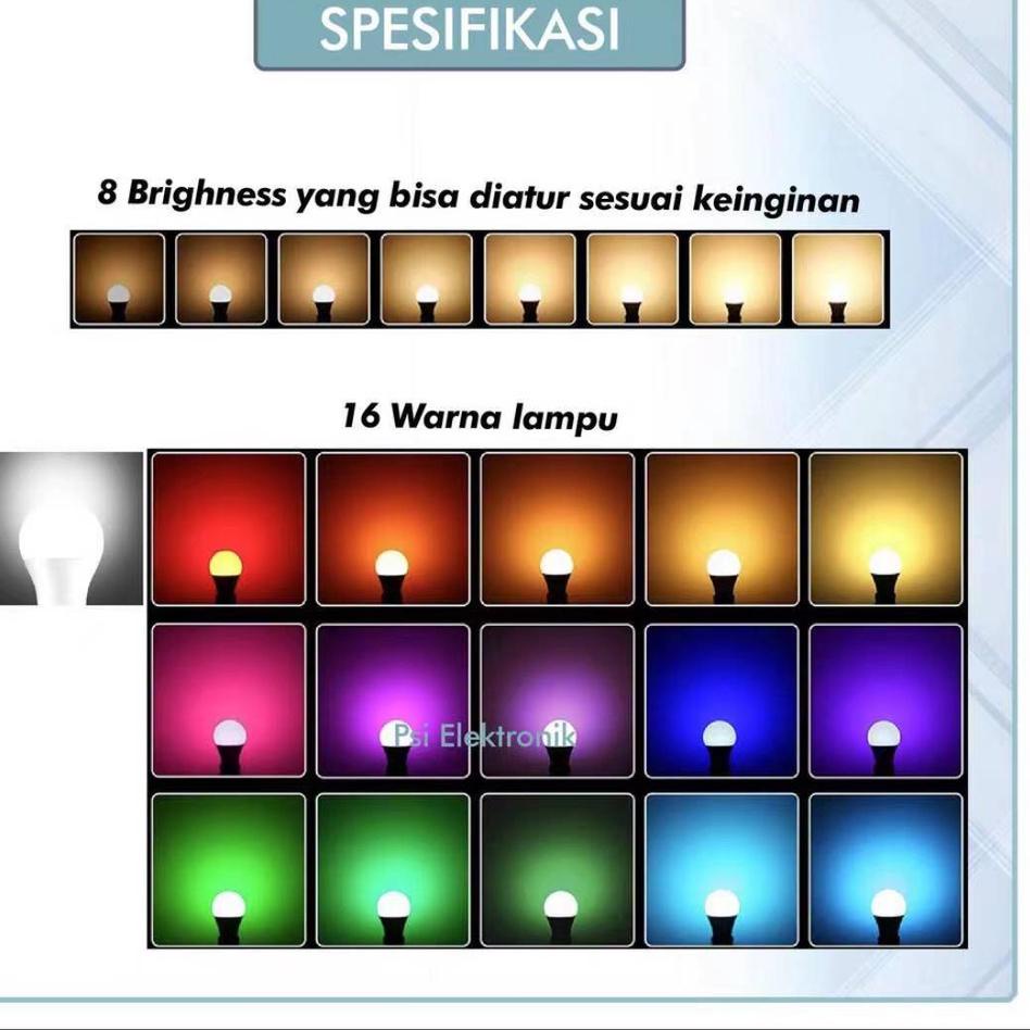 Jual VKM Lampu Bohlam LED RGB RGBW 16 Warna Bulb E27 Dimmable 3W 5W 7W ...