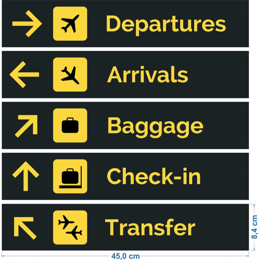 Jual STIKER AIRPORT SIGN 45X8,4CM DIJUAL SATUAN | Shopee Indonesia