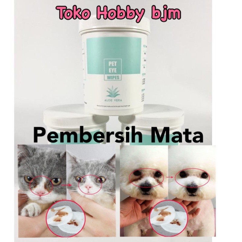 Jual pet eye wipes tissue tisu lap mata kucing anjing eyes wipe cat dog ...