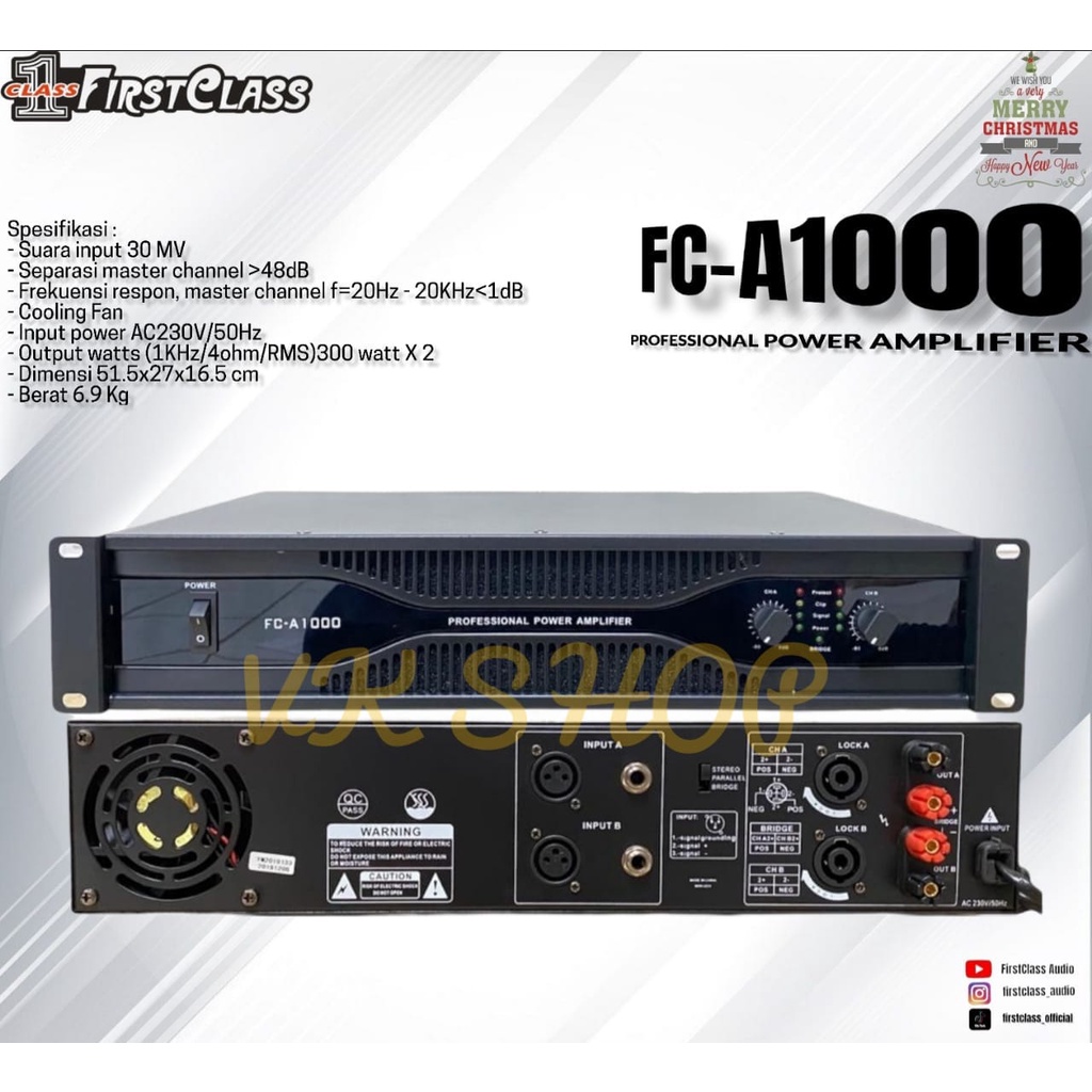 Jual POWER AMPLIFIER FIRSTCLASS FCA 1000 FC A1000 FCA1000 ORIGINAL ...