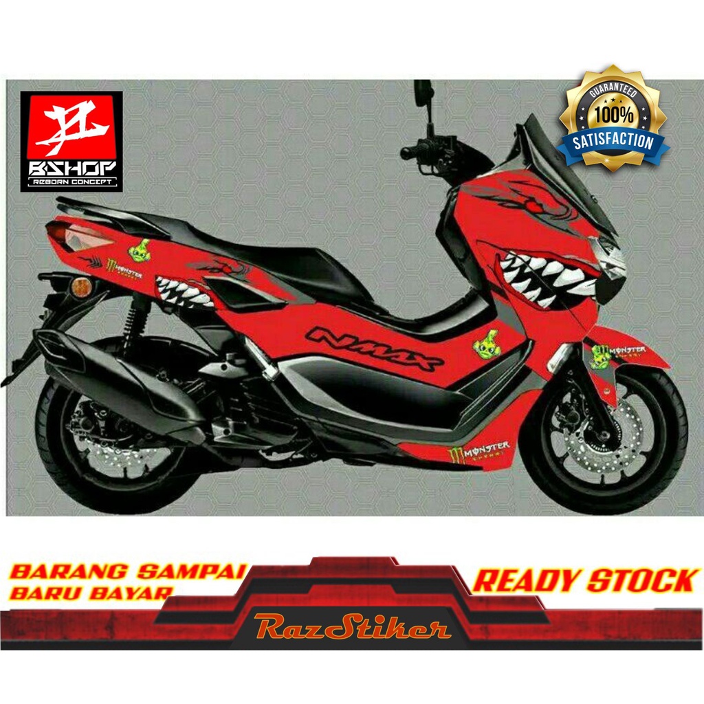 Jual Stiker Decal Motor Yamaha Nmax Motif Red Wolf Shopee Indonesia