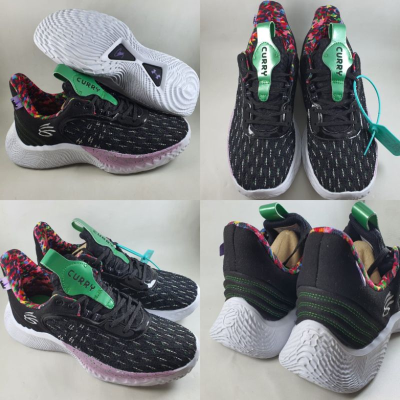 Sepatu Basket Under Armour X Sesame Street Stephen Curry 9 Count It Black Green