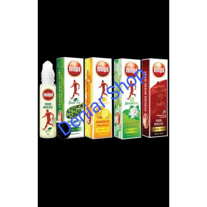Jual MIPI ROLL ON MINYAK OTOT AROMA CLASSIC,GREEN TEA,ORANGE DAN