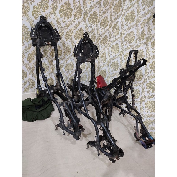 Jual frame kerangka rangka ninja 250 r karbu 250 original ori asli