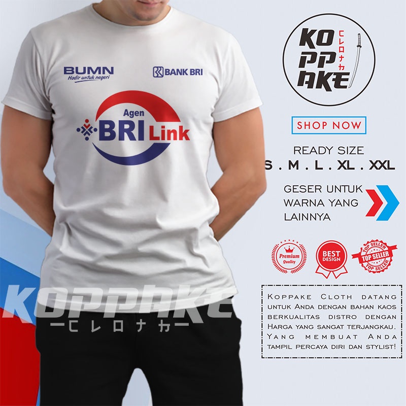 Jual Kaos BUMN Bank BRI Agen BRILINK Logo Baru Baju Perusahaan | Shopee ...