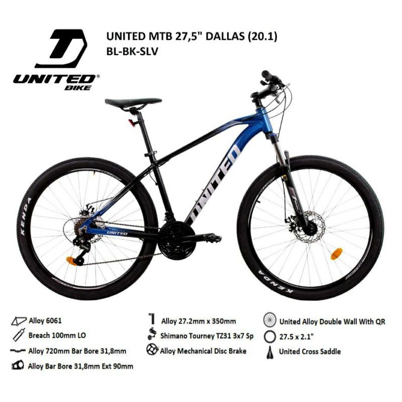 Jual Sepeda MTB 27.5 inch Merk United Dallas Shopee Indonesia