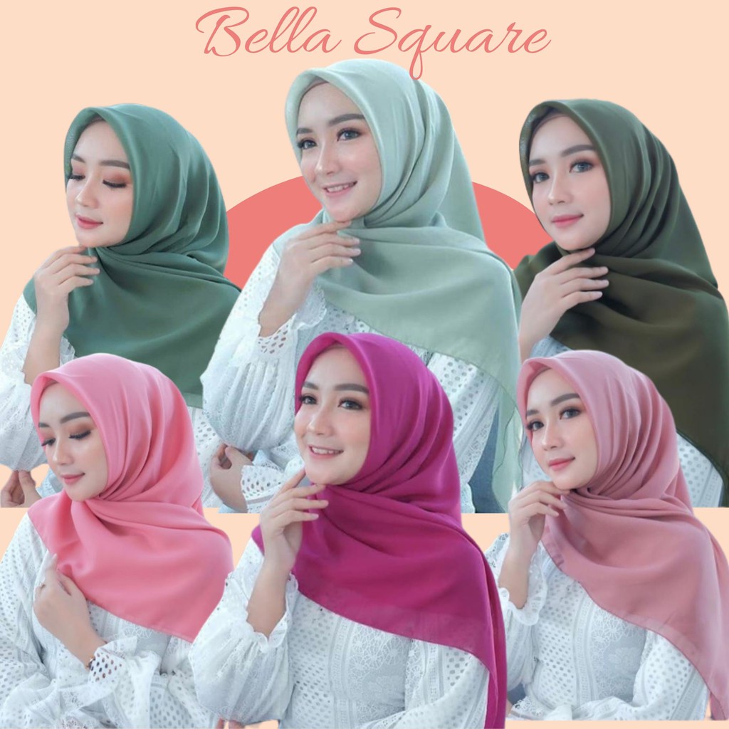 Jual BELLA SQUARE HIJAB SEGIEMPAT ( Bahan Polycatton Premium ) | Shopee ...