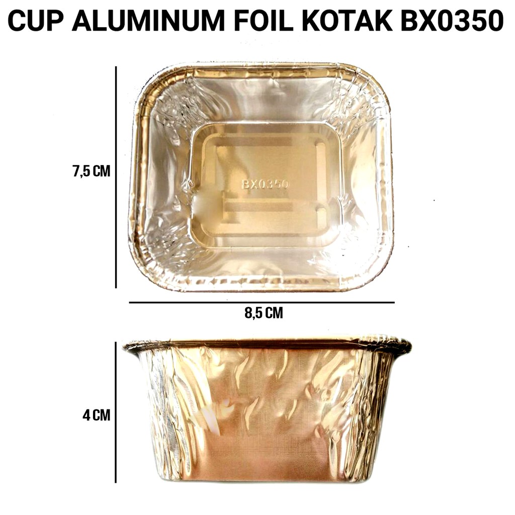 Jual CUP ALUMINIUM FOIL KOTAK BX0350 ALUMINIUM TRAY ALU TRAY