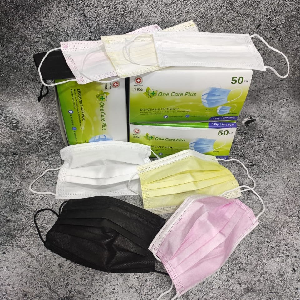 Jual MASKER ONECARE ONE CARE 3PLY EARLOOP BNPB MEDICAL GRADE - WARNA ...