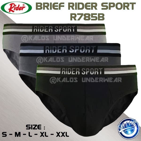 Jual Celana Dalam Pria Rider Sport R785B Isi 3 Size M-L-XL-XXL (BIG ...