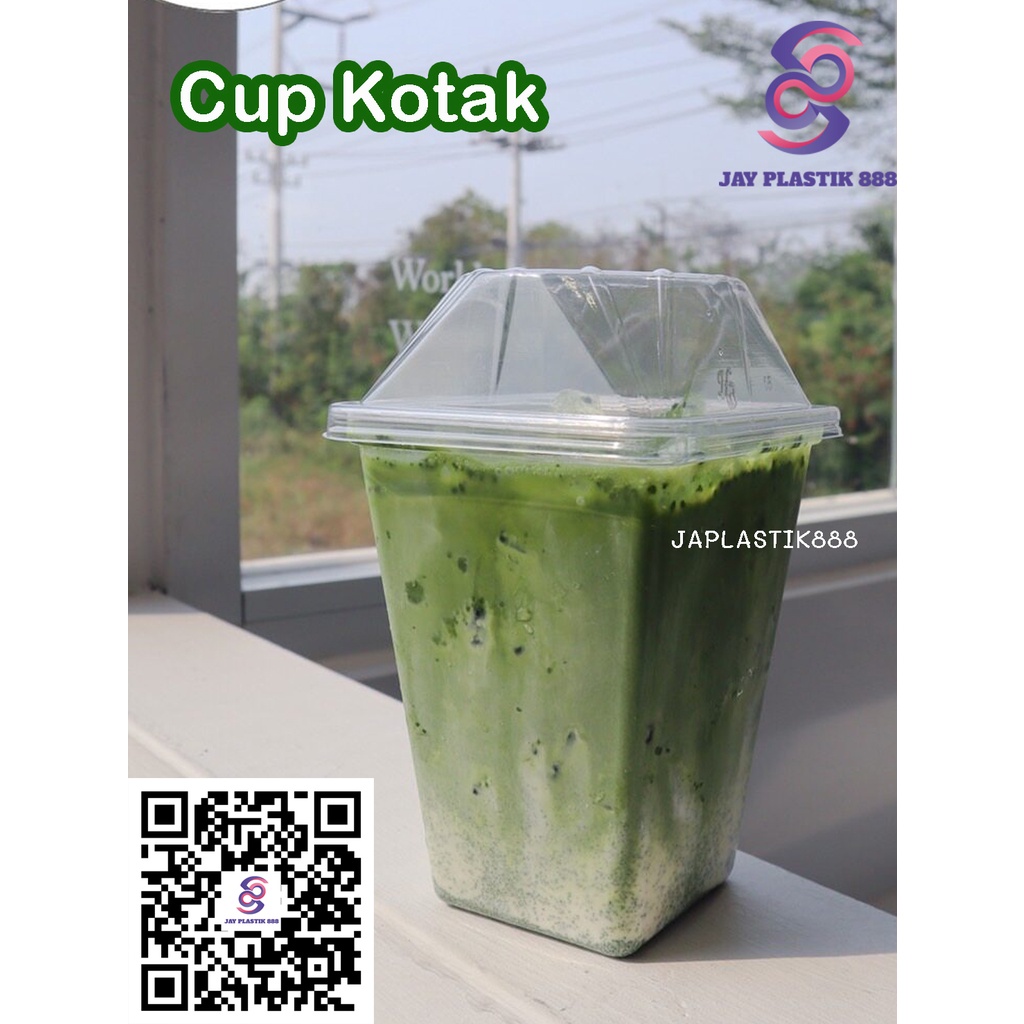 Jual Cup Kotak + Tutup 22oz (100pcs) | Shopee Indonesia