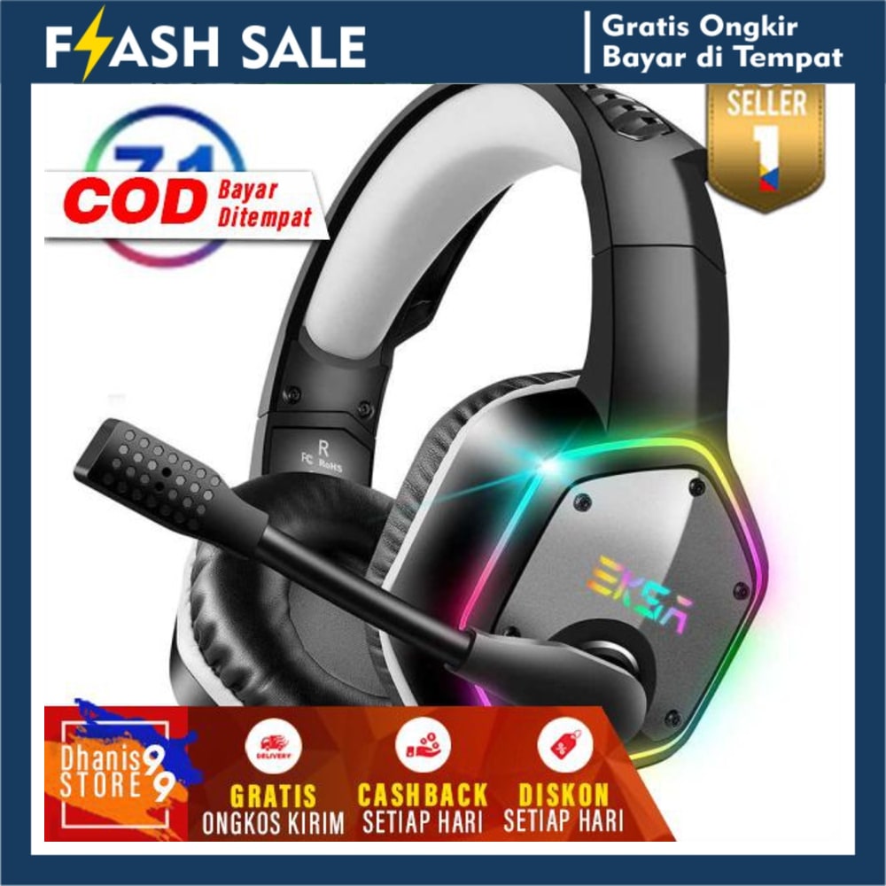 Jual Gaming Headphone Headset LED with Mic Murah Hedpone Headset Game