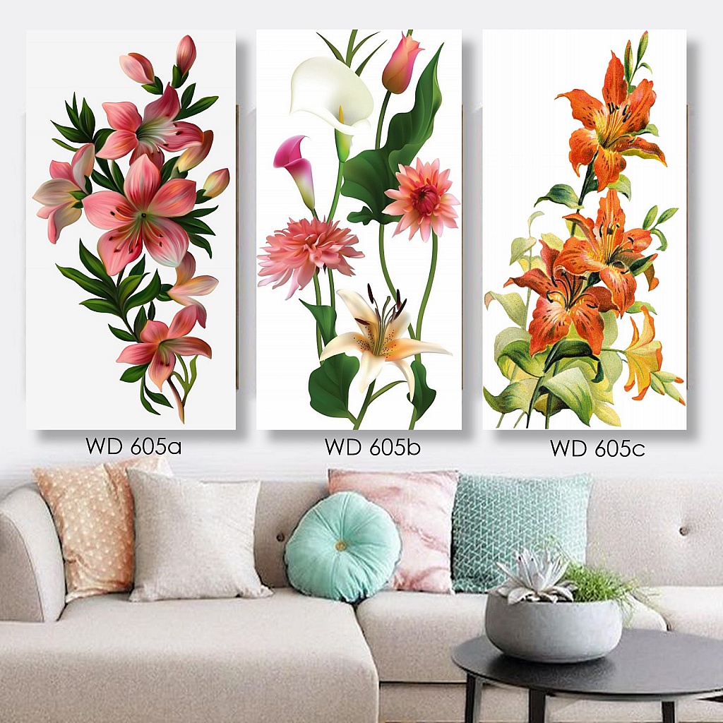 Jual Gambar Bunga Mekar Realistik Aesthetic 15x30 cm - Hiasan Dinding ...