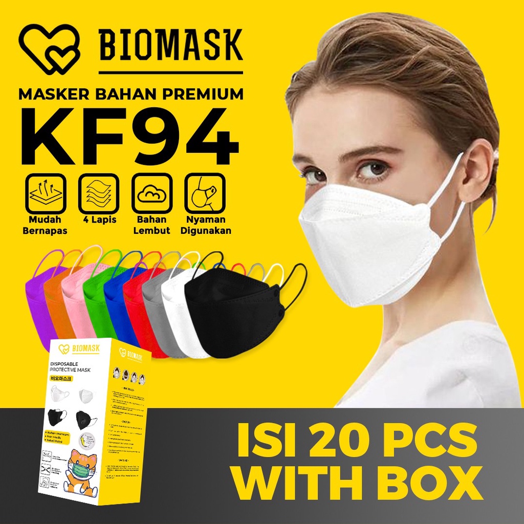 Jual Biomask Masker Kf Korea Ply Box Pcs Korean Style Hitam