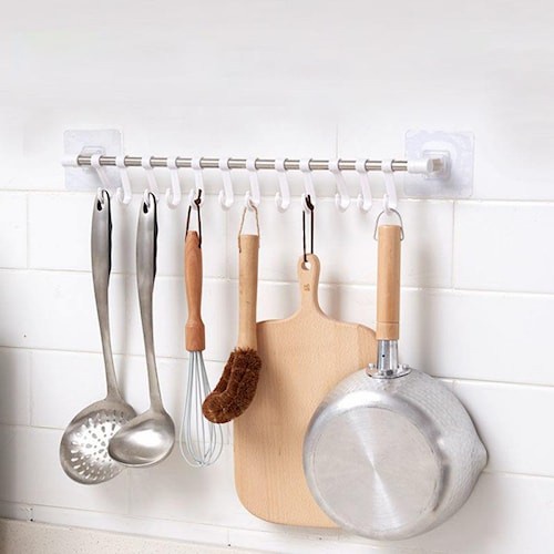 Jual Rak Gantung Alat Dapur Tempel Dinding Hook Stainless Steel ...