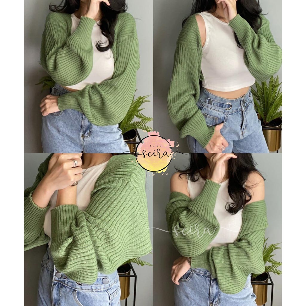 Jual Bisa Cod Bolero Cardy Knit Kardigan Rajut Liam Outer Viral Bolero Rajut Liam Cardigan