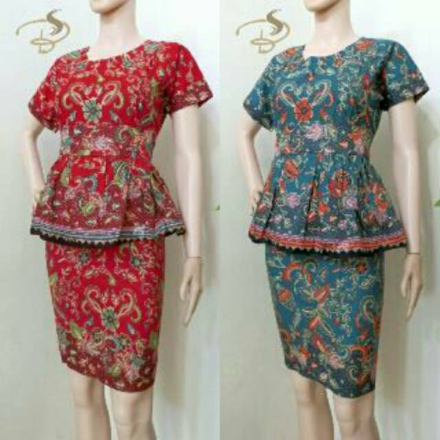 Jual RNB PEPLUM GENTONG WARNA PENDEK MODERN BATIK CIBULAN STELAN ...
