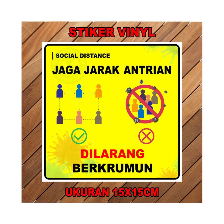 Jual Stiker Jaga Jarak Antrian Ukuran X Cm Shopee Indonesia